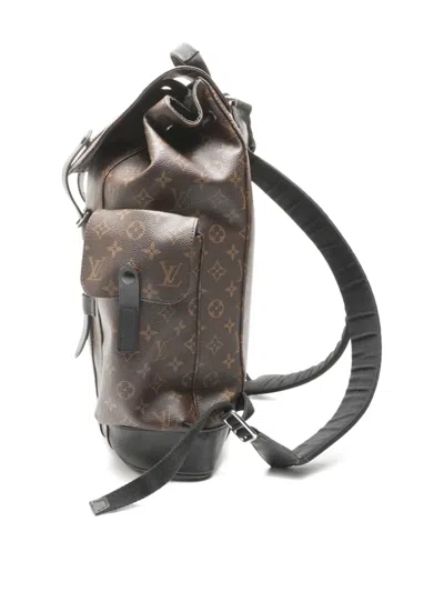 Pre-owned Louis Vuitton 2016 Christopher Mm Monogram Backpack In Brown