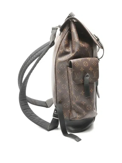Pre-owned Louis Vuitton 2016 Christopher Mm Monogram Backpack In Brown