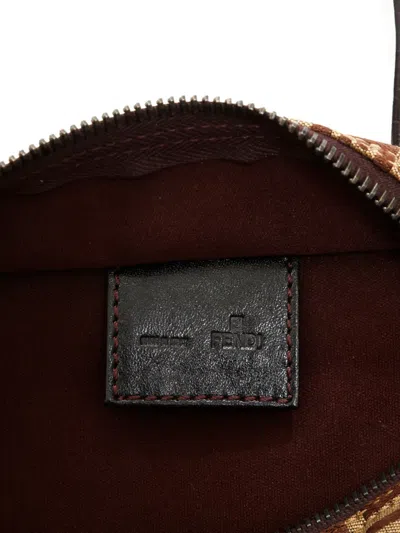 Pre-owned Fendi 1990-2000 Zucchino Pattern Handbag In Neutral