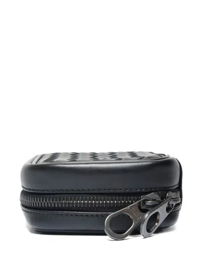 Pre-owned Bottega Veneta 2012-2024intrecciato Zip Jewelry Pouch In Black