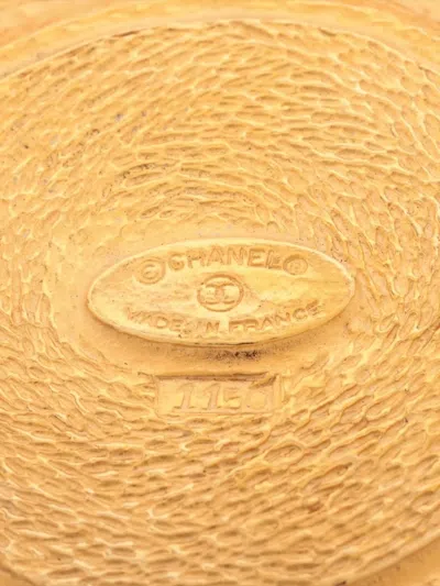 Pre-owned Chanel 1970-1980s 31 Rue Cambon Brooch In Gold