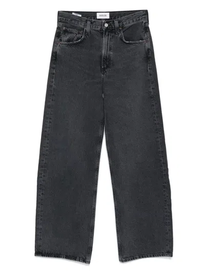Agolde Five-pocket Pants In Gray