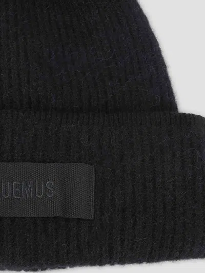 Jacquemus Le Bonnet Gros Grain Hat In Black