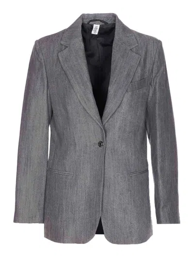 Liu •jo Grey Blazer With Button Closure In Gray