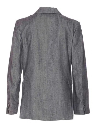 Liu •jo Grey Blazer With Button Closure In Gray