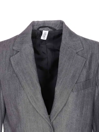 Liu •jo Grey Blazer With Button Closure In Gray