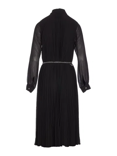 Michael Michael Kors Pleated Shirt Dress In Animal Print