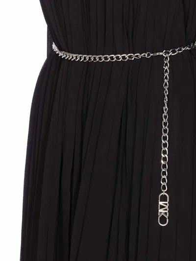 Michael Michael Kors Pleated Shirt Dress In Animal Print