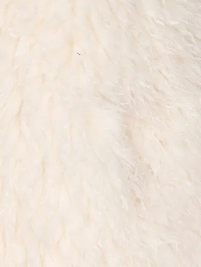 Michael Michael Kors White Faux Fur Vest In Multi