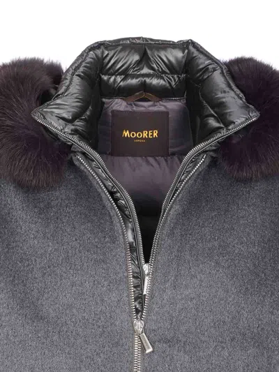 Moorer Grey Pegaso Down Jacket In Gray