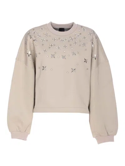Pinko Beige Bibiana Sweatshirt In Neutral