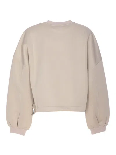 Pinko Beige Bibiana Sweatshirt In Neutral