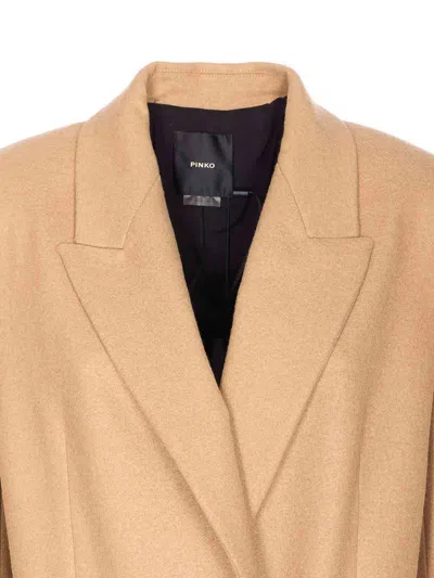 Pinko Tailored Long Sleeve Jacket Pockets In Brown