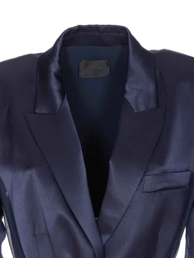 Pinko Blue Carillon Jacket With Buttons Closure In Blue