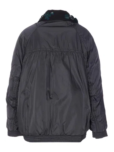 Pinko Black Clarina Padded Jacket In Blue