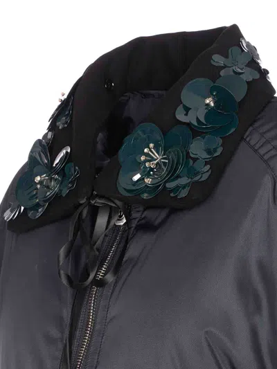 Pinko Black Clarina Padded Jacket In Blue
