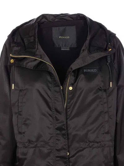 Pinko Black Delma Parka In Black