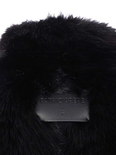 Patrizia Pepe Faux Fur Jacket In Black