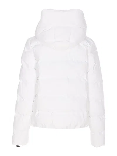 Save The Duck White Down Jacket In Multi