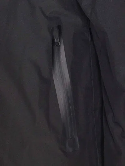 Save The Duck Black Coat With Zip And Buttons Closure In Multi