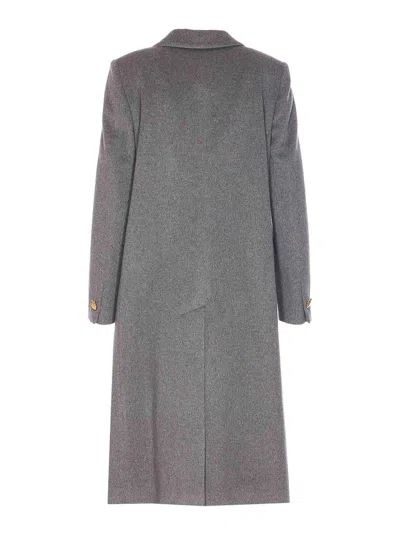 Tagliatore Grey Amanda Coat With Frontal Buttons Closure In Gray