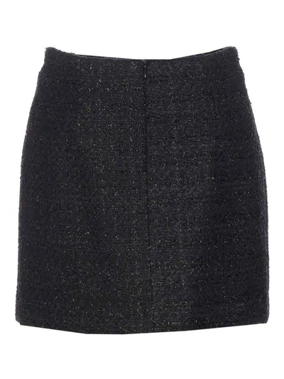 Tagliatore Black Boucle Skirt In Black
