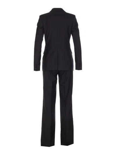 Tagliatore Notched Lapel Jacket Long Sleeves Pockets In Black