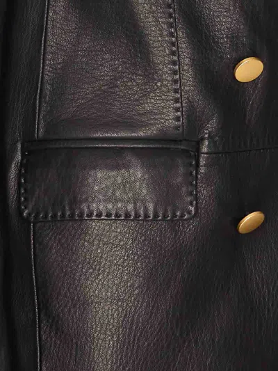 Tagliatore Double-breasted V-neck Long Sleeve Jacket In Black