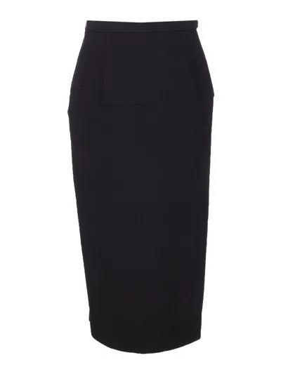 Valentino Midi Skirt In Black