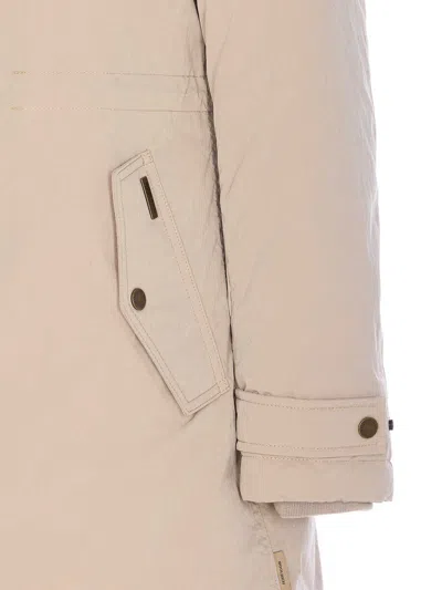 Woolrich Beige Grace Fur Parka In Brown