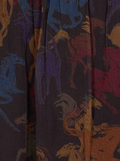 Zadig & Voltaire Jadys Mousseline Horses Skirt In Animal Print