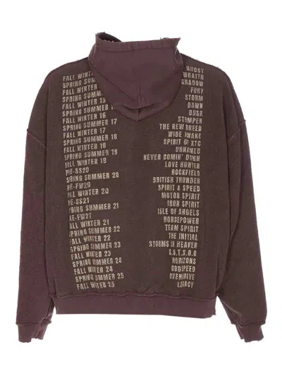 Represent Reversible Living Legacy Tour Sweatshirt In Black In Brown