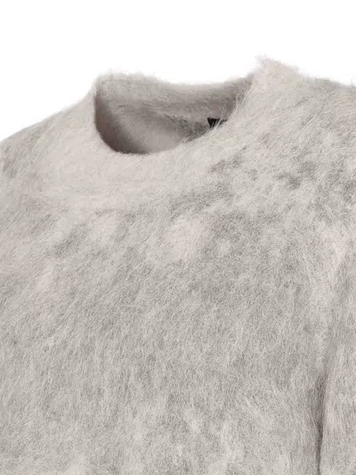 Represent Mens Light Grey Ombre Brushed Knitted Jumper In Gray