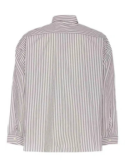 Sunflower Striped Long Sleeve Button-down Shirt In Gray
