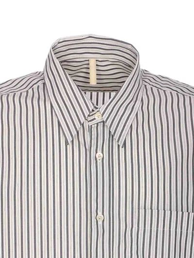 Sunflower Striped Long Sleeve Button-down Shirt In Gray