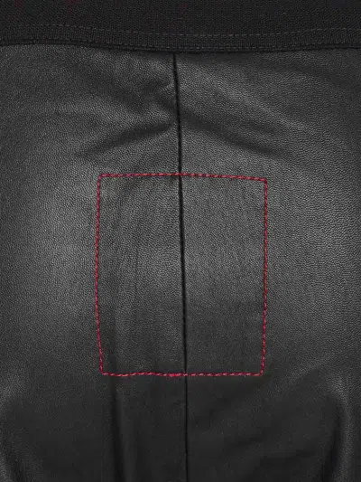 Uma Wang Stretch Leather Trousers Seam Detailing In Black