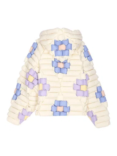 Raxxy White Down Jacket In Neutral