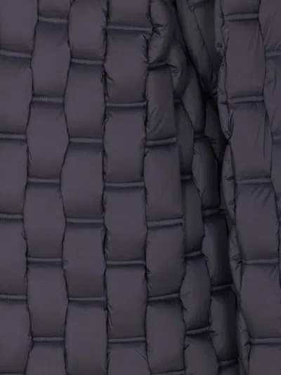 Raxxy Black Patterned Down Jacket In Blue