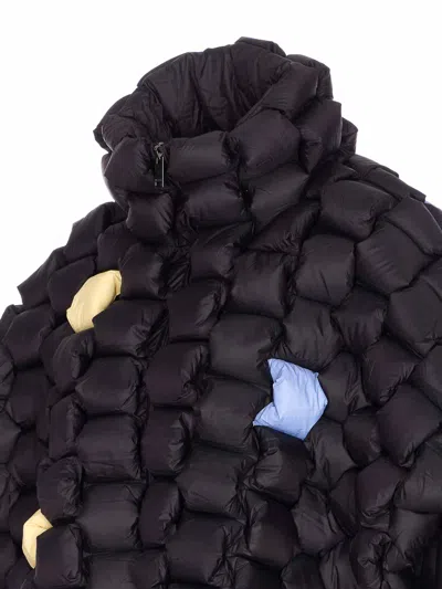 Raxxy Black Down Jacket With Frontal Zip Closure In Black