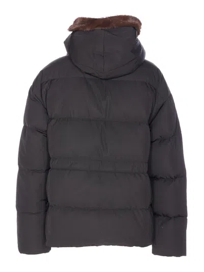 Lou Andrea Removable-hood Padded Jacket In Black