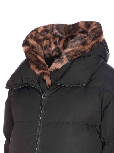 Lou Andrea Removable Hood Padded Jacket In Black