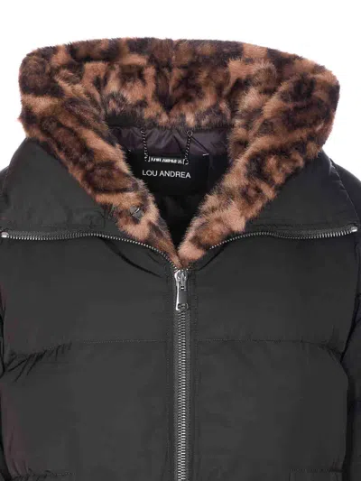 Lou Andrea Removable Hood Padded Jacket In Black