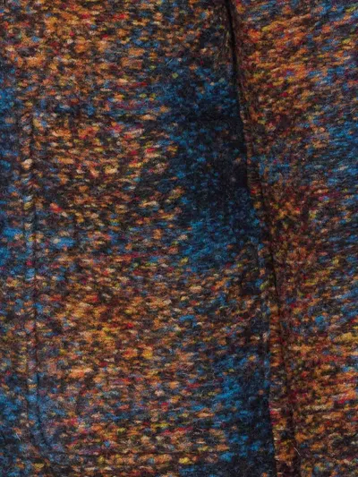 Nn07 Collared Jacket With Textured Fabric And Pockets In Blue