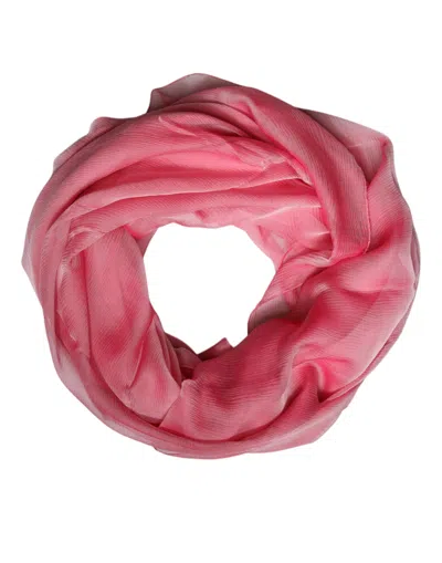 Dolce & Gabbana Pink Silk Rectangle Women Wrap Shawl Scarf In Pink