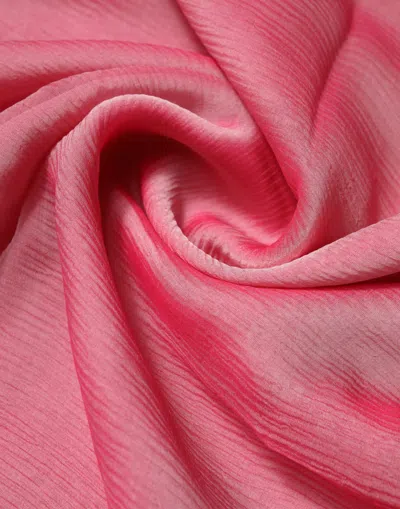 Dolce & Gabbana Pink Silk Rectangle Women Wrap Shawl Scarf In Pink