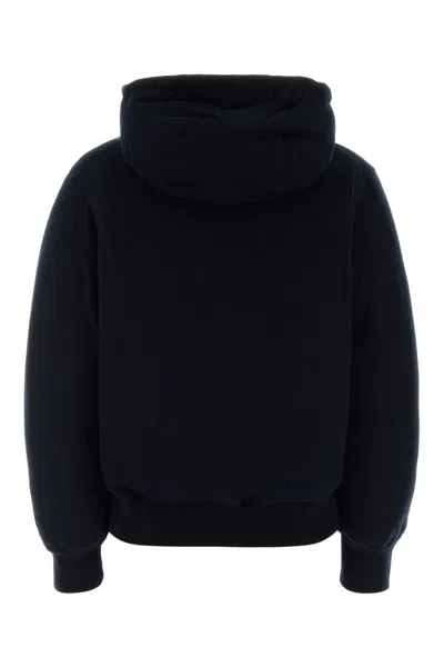 Miu Miu Navy Blue Cashmere Down Jacket In Blue