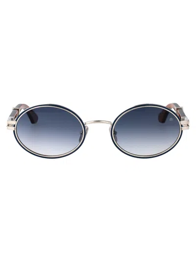 Maybach Eyewear Palladium Plated Blue Titanium Sunglasses