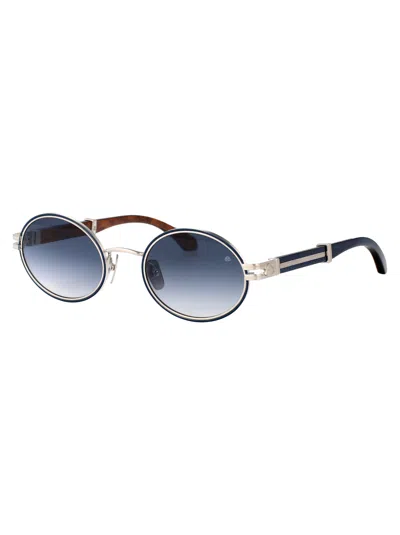 Maybach Eyewear Palladium Plated Blue Titanium Sunglasses