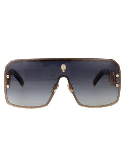 Philipp Plein Iconedge Sunglasses In Gold