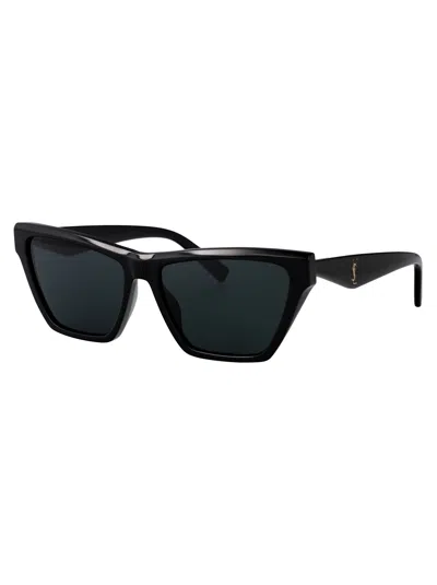 Saint Laurent Acetate Cat-eye Sunglasses In Black
